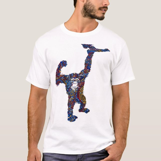Färgschimpans T Shirt (Framsida)
