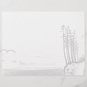 Färgsida - Century Plant över Ocean