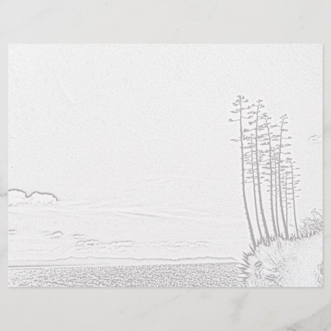 Färgsida - Century Plant över Ocean (Framsida)