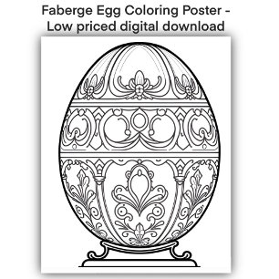 Färgsida - dekorativ ägg, Färg eget Poster