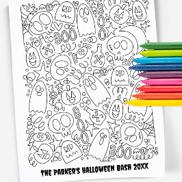 Färgsida för anpassningsbar | Halloween Mönster