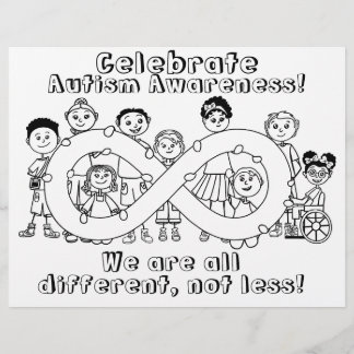 Färgsida för autism - medvetenhet