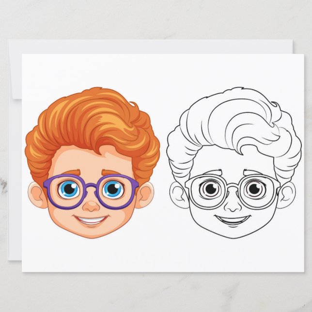 Färgsida för barns huvud (Framsida)