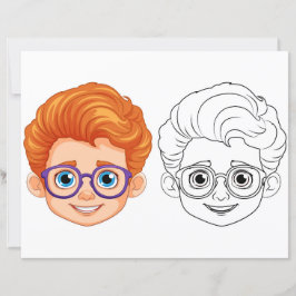 Färgsida för barns huvud