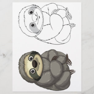 Färgsida för Cute Tecknad meerkat Reklamblad