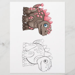 Färgsida för cute-Tecknad Reklamblad