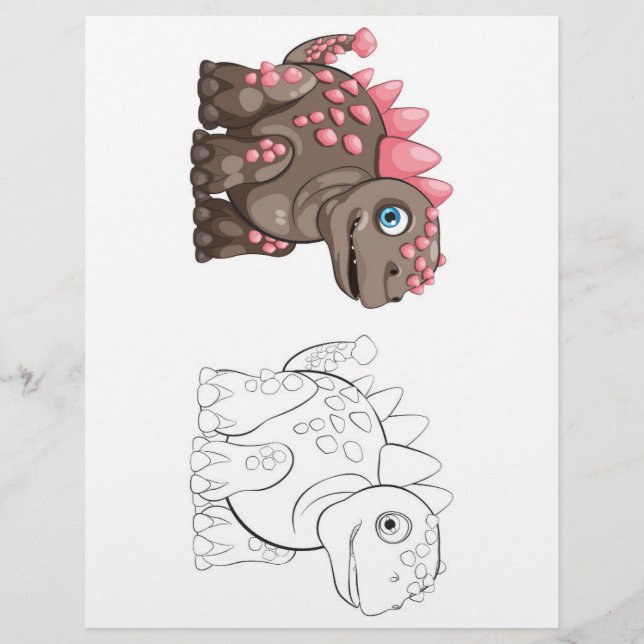 Färgsida för cute-Tecknad Reklamblad (Framsidan)