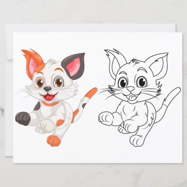 Färgsida för katt (Framsida)