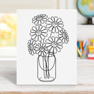 Färgsida för Mason Burk Daisy Flowers Poster