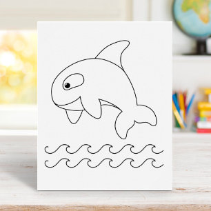 Färgsida för Orca Whale Poster