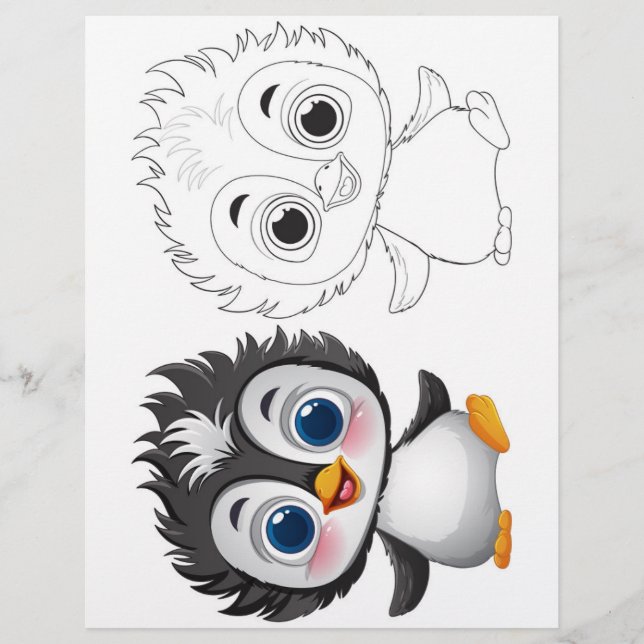 Färgsida för penguin (Framsida)