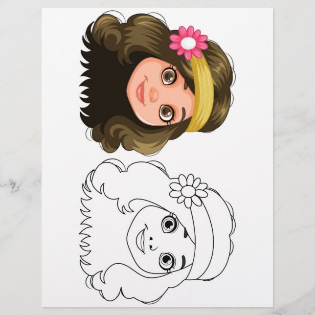 Färgsida för röntgendocka för Tecknad Reklamblad (Framsidan)