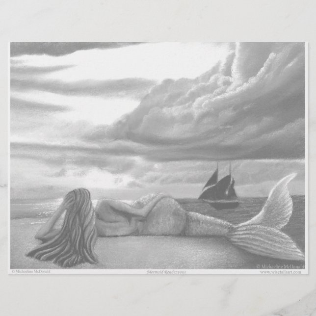 Färgsida för sjöjungfru (Framsida)