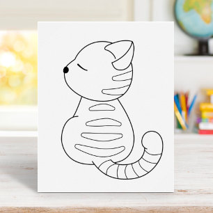 Färgsida för tabby katt poster