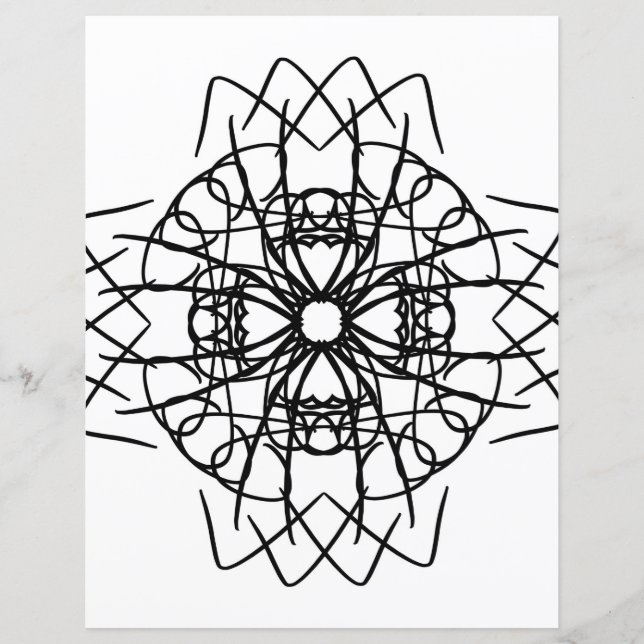 Färgsida för tribal Celtic Flower Mandala (Framsida)