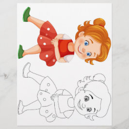 Färgsida för tuff Tecknad Reklamblad