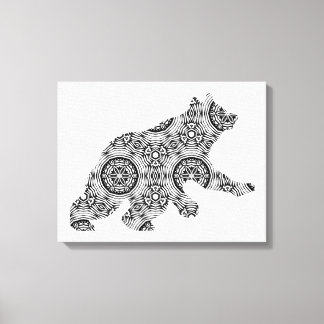 Färgsida för Vuxen med stor geometrisk kontur Canvastryck