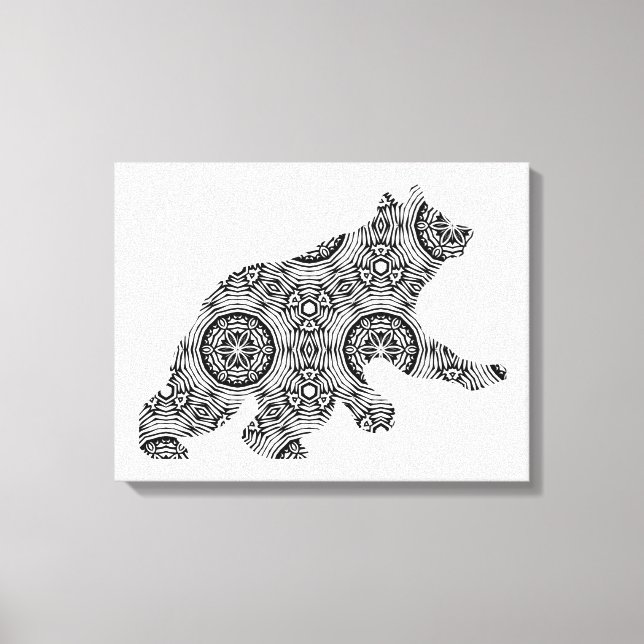 Färgsida för Vuxen med stor geometrisk kontur Canvastryck (Framsida)