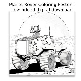 Färgsida - Planet Rover, Färg eget Poster