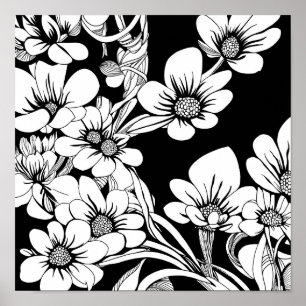 Färgsidor för blomma i Blommigten Bläck i blomman  Poster