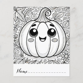 Färgsidor för Pumpkin-Thanksgiving för ljus Flygblad