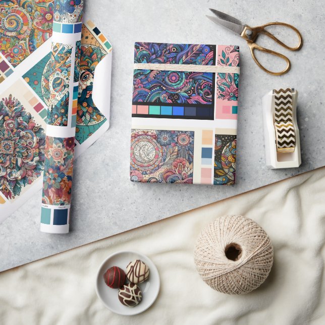 Färgsidor, specialfigursättning för färgning av Bo Presentpapper (Hantverk)