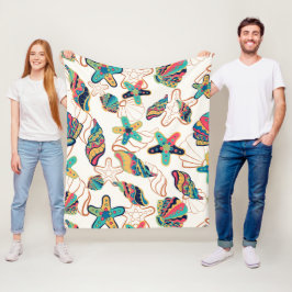 Färgsiga sjöar mönster fleecefilt