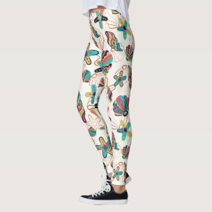 Färgsiga sjöslangar sömlösa mönster leggings