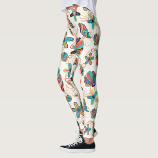 Färgsiga sjöslangar sömlösa mönster leggings