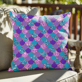 Färgskalor för sjöjungfru mönster kudde