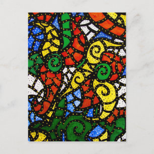 Färgskapande modern Abstrakt Art Vykort