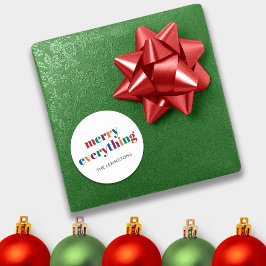 Färgskapande, modern, minimalistisk merry-allt runt klistermärke
