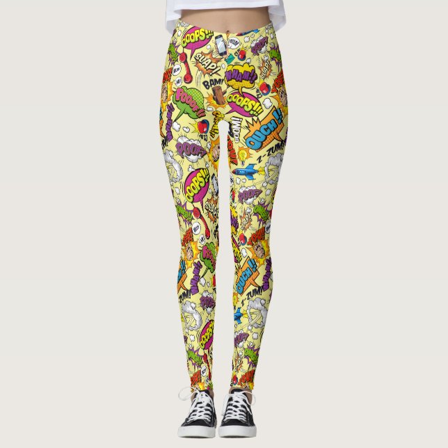 Färgskapande popup-bild leggings (Framsida)