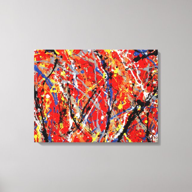 FÄRGSKÄRM LXIV - Åtgärdsmålning - Canvastryck (Framsida)