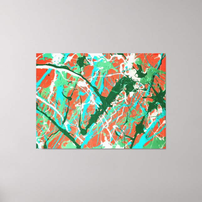 FÄRGSKÄRM LXIX - Åtgärdsmålning - Canvastryck (Framsida)