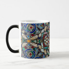 färgskiftande mosaikfärgat glaskeramiskt mugg