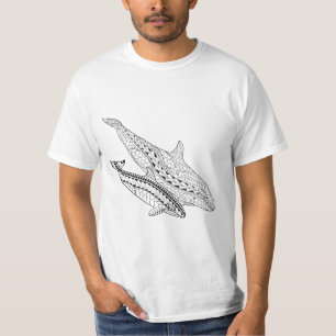 Färgskikt för Orca och Baby Vuxen T Shirt