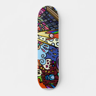 Färgskiss för Tecknad Mini Skateboard Bräda 18,5 Cm
