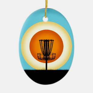 Färgskiva Golf Basket Julgransprydnad Keramik