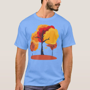 Färgskog Lämnar hösten Träd sjunker T Shirt