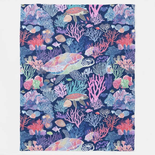 Färgsköldpadda av chic fleecefilt (Framsidan)