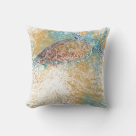 Färgsköldpadda Dekorativ kudde | Persika och kusto