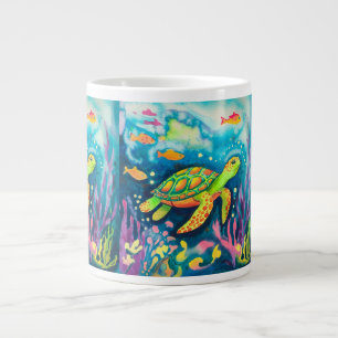 Färgsköldpadda Jumbo Mugg