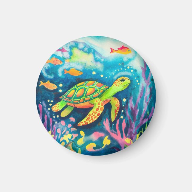 Färgsköldpadda Magnet (Framsidan)