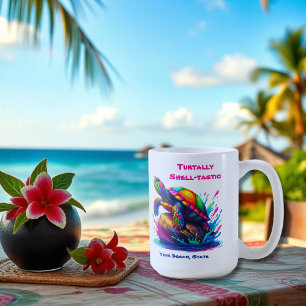 Färgsköldpadda Stänk Kaffemugg