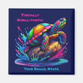 Färgsköldpadda Stänk Magnet