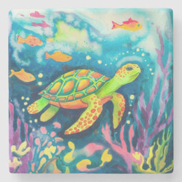 Färgsköldpadda Stenunderlägg