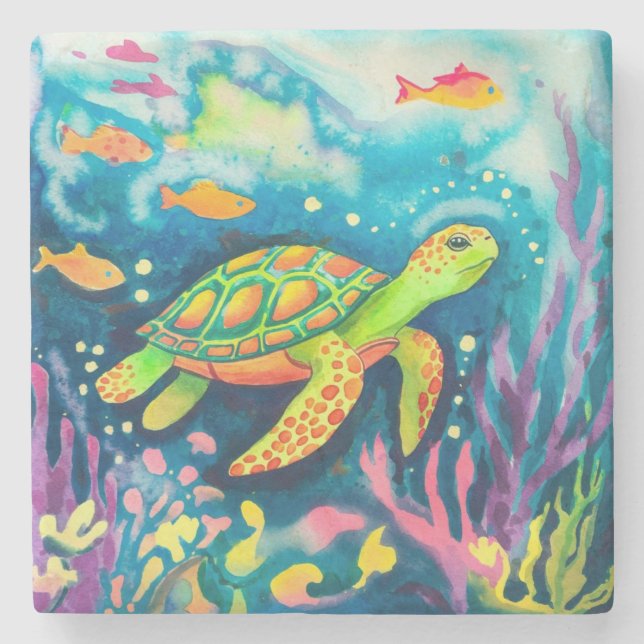 Färgsköldpadda Stenunderlägg (Framsidan)