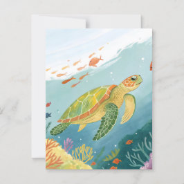 Färgsköldpadda Vykort