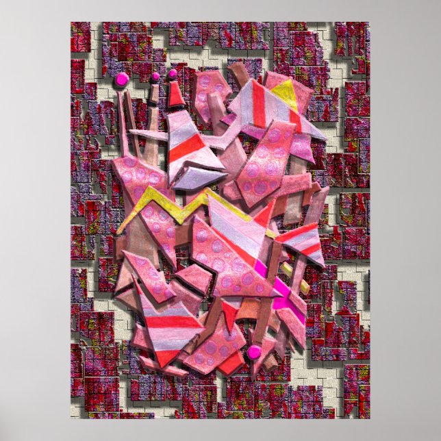 Färgskräp Metall Poster (Framsidan)